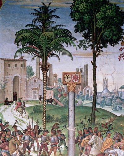 Katedral ve Camollia Kapısı ile Siena manzarası, 