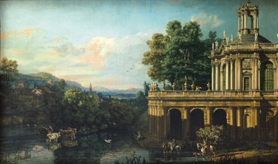 Saraylı Mimari Capriccio, c. 1766 by Bernardo Bellotto