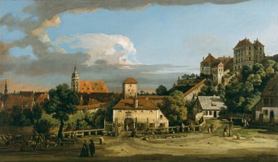 Pirna: Güneyden Obertor, 1760 dolayları (tuval üzerine yağlı boya) by Bernardo Bellotto
