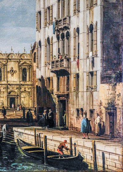 Rio dei Mendicanti ve Scuola di San Marco (tuval üzerine yağlıboya) by Bernardo Bellotto