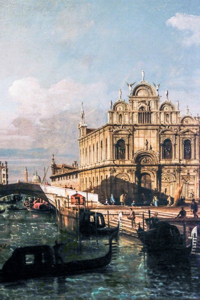 Rio dei Mendicanti ve Scuola di San Marco (tuval üzerine yağlıboya) by Bernardo Bellotto