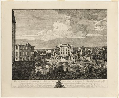 Palais Fürstenhof ile Pirnaischer Banliyö Harabeleri by Bernardo Bellotto
