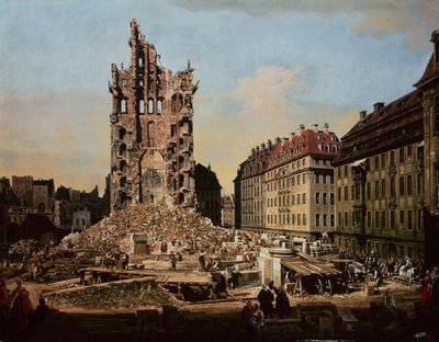Eski Kreuzkirche Harabeleri by Bernardo Bellotto