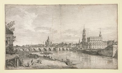 Elbe üzerindeki Dresden Köprüsü