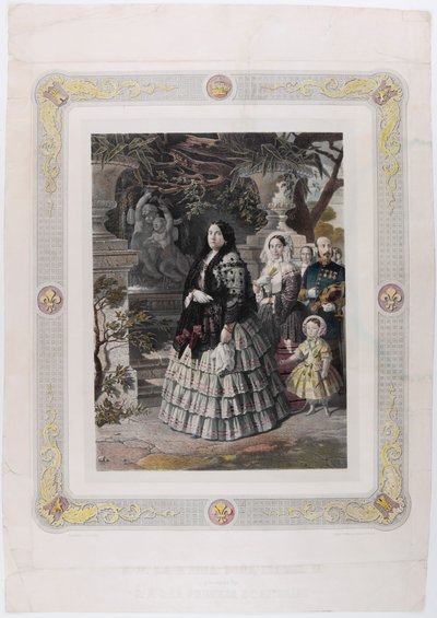 Majesteleri KRALİÇE ISABEL II. ve ağustos kızı EN HUZURLU YÜKSELİŞİ AS PRENSESİ by Bernardo Blanco y Pérez