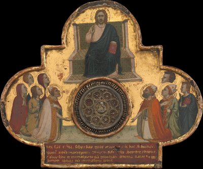 İsa, Azizlerle Enthroned, ca. 1325. by Bernardo Daddi