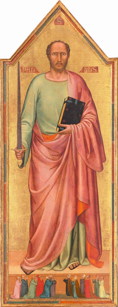 Aziz Paul ve Bir Grup Tapan, 1333. by Bernardo Daddi
