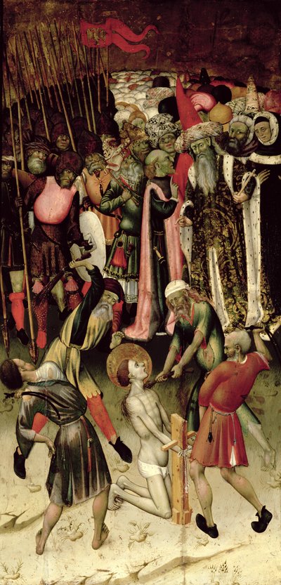 Aziz George Zulüm. c.1435 (panelde yağ) by Bernardo Martorell
