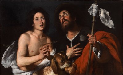 Aziz Roch ve Sebastian. by Bernardo Strozzi