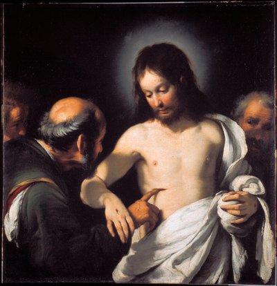 The Incredulite of St. Thomas Boyama Bernardo Strozzi (1581-1644) Dim. 101 x 97.5 cm Genler, Musei di Strada Nuova (eski Palazzo Bianco) by Bernardo Strozzi