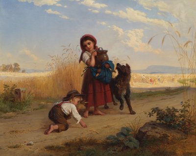 Hasat alanına giden çocuklar by Bernhard Reinhold