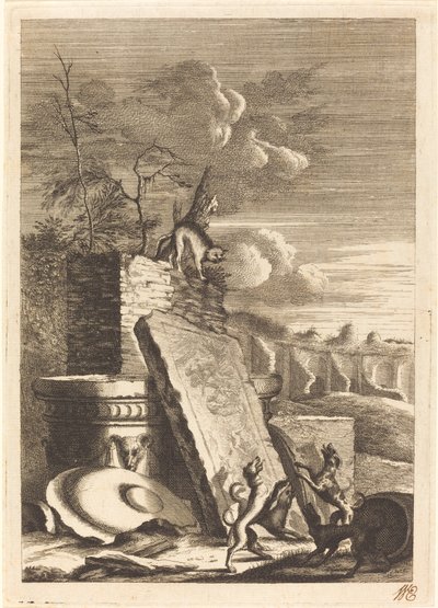 Bir Kedinin Peşindeki Köpekler by Bernhard Zaech after Jonas Umbach
