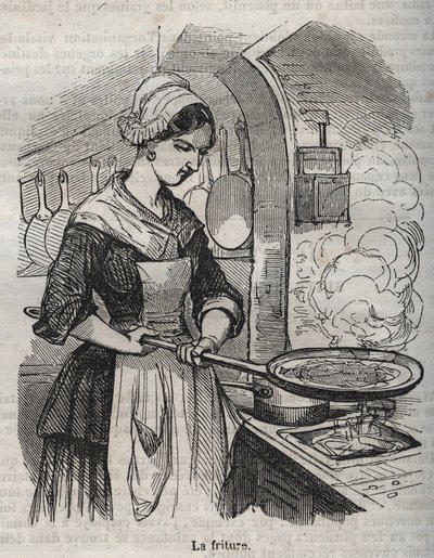 La friture - Jean Anthelme Brillat Savarin (Brillat-Savarin) tarafından “La Physiologie du gut”ta gravür by Bertall