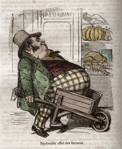 Obeite - Des Gourmands - içler acısı etki des floreux - Jean Anthelme Brillat Savarin (Brillat-Savarin) tarafından “La Physiologie du gut”ta gravür by Bertall