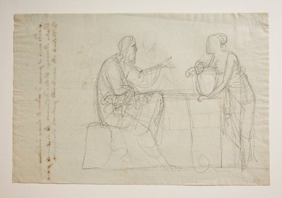 İsa ve Samiriyeli Kadın by Bertel Thorvaldsen