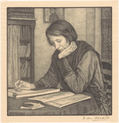 Sanne Bruinier'in Portresi by Bertha van Hasselt (signed by artist)