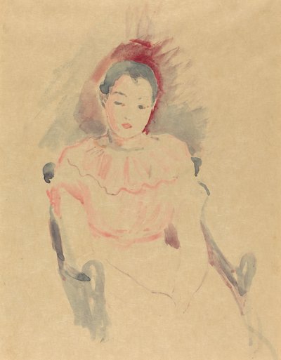 Oturan Kız, 1894. by Berthe Morisot
