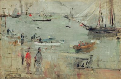 Hafenszene, Wight Adası by Berthe Morisot