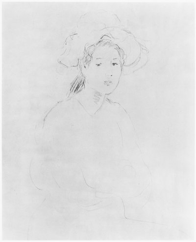 Kadın başı (Verso) (bkz. 383972 Recto) 1893 by Berthe Morisot