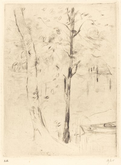 Kayıklı Göl, 18881890. by Berthe Morisot