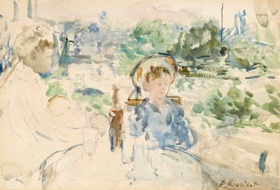 Ülkede Öğle Yemeği, 1879 by Berthe Morisot
