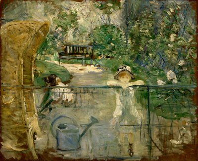 Bahçedeki Küçük Kızlar veya Sepet Sandalye, 1885 by Berthe Morisot