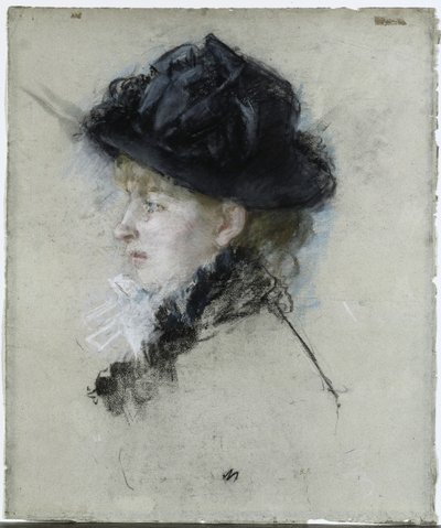 Mll. Louise Riesener, 1888. by Berthe Morisot