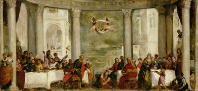 Ferisi Simon'un Evi'ndeki Yemek, Veronese'nin (1528-88) 1860 tarihli bir tablosundan sonra by Berthe Morisot