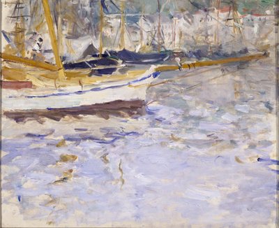 Nice Limanı, Kış 1881?-82 (tuval üzerine yağlı boya) by Berthe Morisot