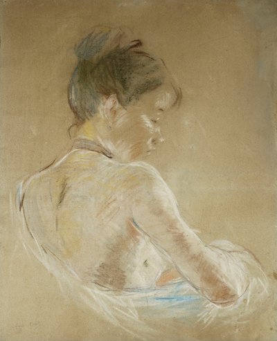 Çıplak Omuzlu Genç Kız; Çıplak Omuzlu Genç Kız, 1885 by Berthe Morisot