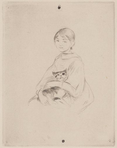Kedili Genç Kız (Julie Manet) by Berthe Morisot