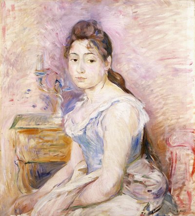 Mavi Korseli Genç Kadın; Mavi Korseli Genç Kız, 1891 by Berthe Morisot