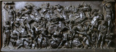 Romalılar ve Barbarlar Arasındaki Savaş (bronz) - Romalılar ve Barbarlar Savaşı (Atlıların Savaşı). Bertoldo di Giovanni (1420-1491) tarafından yapılan bronz kabartma çoraplar by Bertoldo di Giovanni