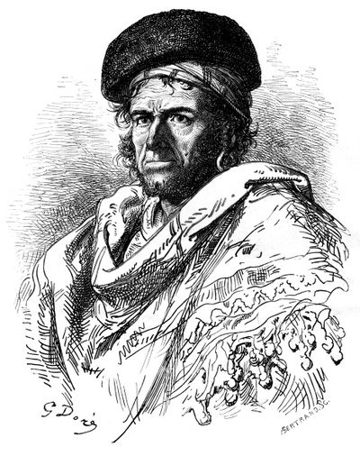 İspanyol çingene, 19. yüzyılın ortaları by Auguste Bertrand