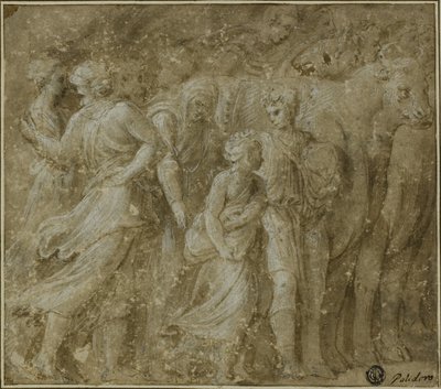 Figürler ve Öküz Alayı by Biagio Pupini