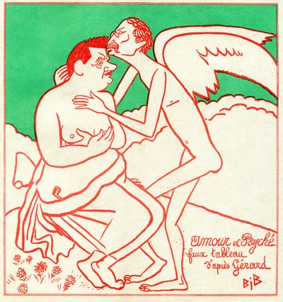 Edouard Herriot ve Leon Blum "Le Charivari"de by Bib (1856 1946)