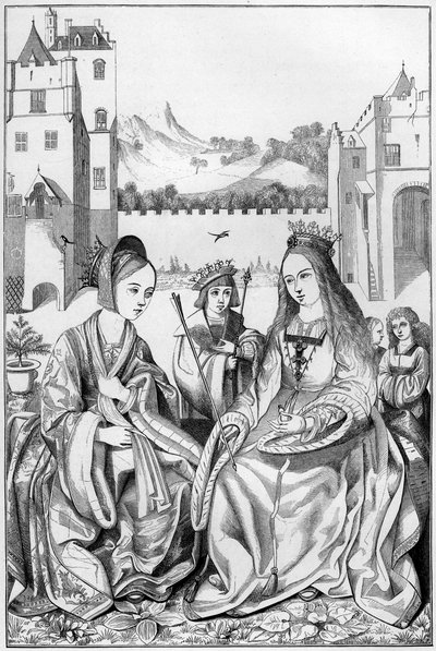İskenderiyeli Aziz Catherine, 15. yüzyıl 1849. by Bisson and Cottard