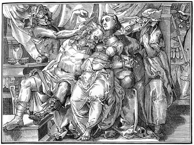 Samson ve Delilah, 1574 1849. by Bisson and Cottard