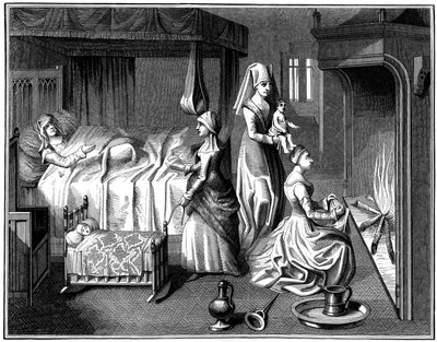Yeni doğan çocuk, 15. yüzyıl 1849. by Bisson and Cottard