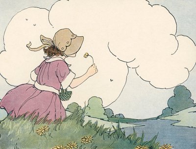 Yaz Gökyüzüne Karşı Kır Çiçeği Kokulu Genç Kız by Blanche Fisher Wright