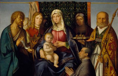 Azizler ve Donör ile Bakire ve Çocuk, 1505-1515 by Boccaccio Boccaccino