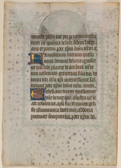 Saatler Kitabından Bir Yaprak: Metin (verso) by Boethius Illuminator