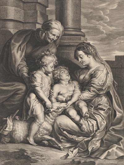 Aziz Anne ve Vaftizci Yahya ile Bakire ve İsa çocuğu, ca. 1640-59.. by Boetius Adams Bolswert