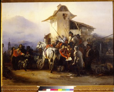 Bir Casusun Tutuklanması. Gottfried (Bogdan Pavlovich) Willewalde (1818-1903), tuval üzerine yağlı boya tablosu by Bogdan Willewalde