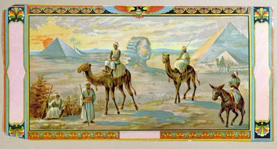 Sfenks ve Piramitler, bir fes kutusundan etiket, 1910 dolayları by Bohemian School