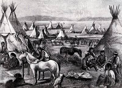 Navajo Kızılderili kampı by Bohuslav Kroupa
