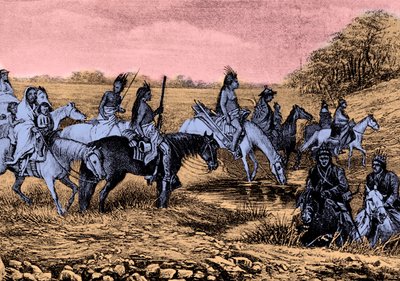 Navajo Kızılderilileri yolda by Bohuslav Kroupa