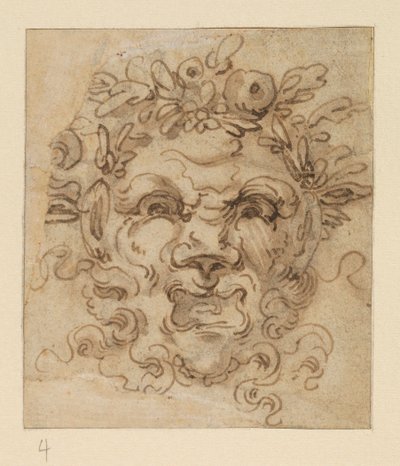 Grotesk maske, 17. yüzyıl by Bolognese School