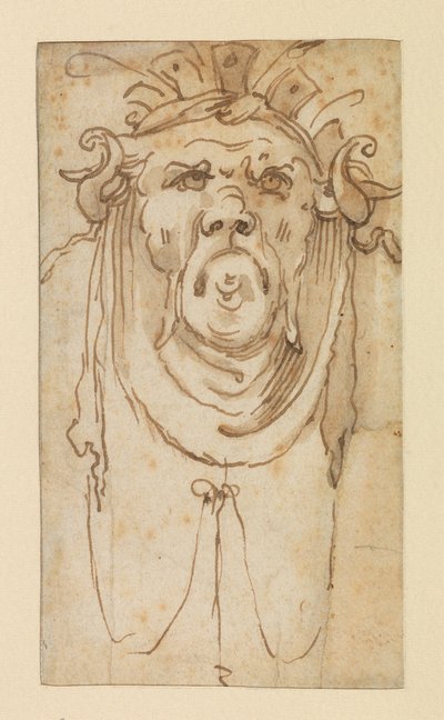 Grotesk maske, 17. yüzyıl by Bolognese School