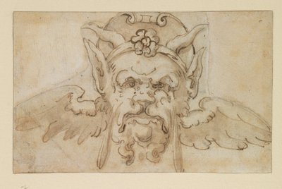 Grotesk maske, 17. yüzyıl by Bolognese School